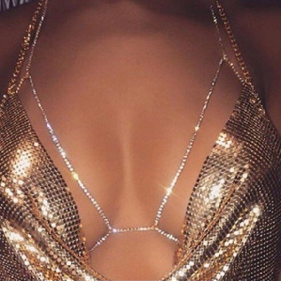 Rhinestone Bra Harness - Picture 3 of 6